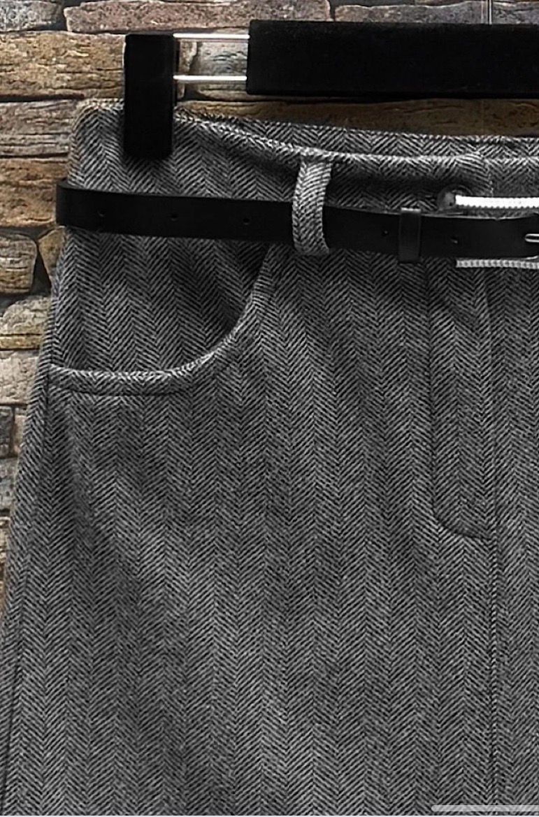 A-lijn Rok ELEONORE – Quilted Thick Wool Flannel Look voor Dames