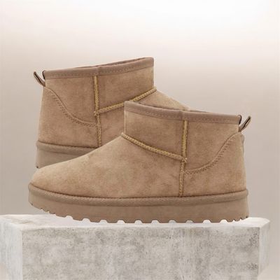 Taupe Bruin Cozy instapboots met warme voering – Comfort &amp; stijl | Infinity Me