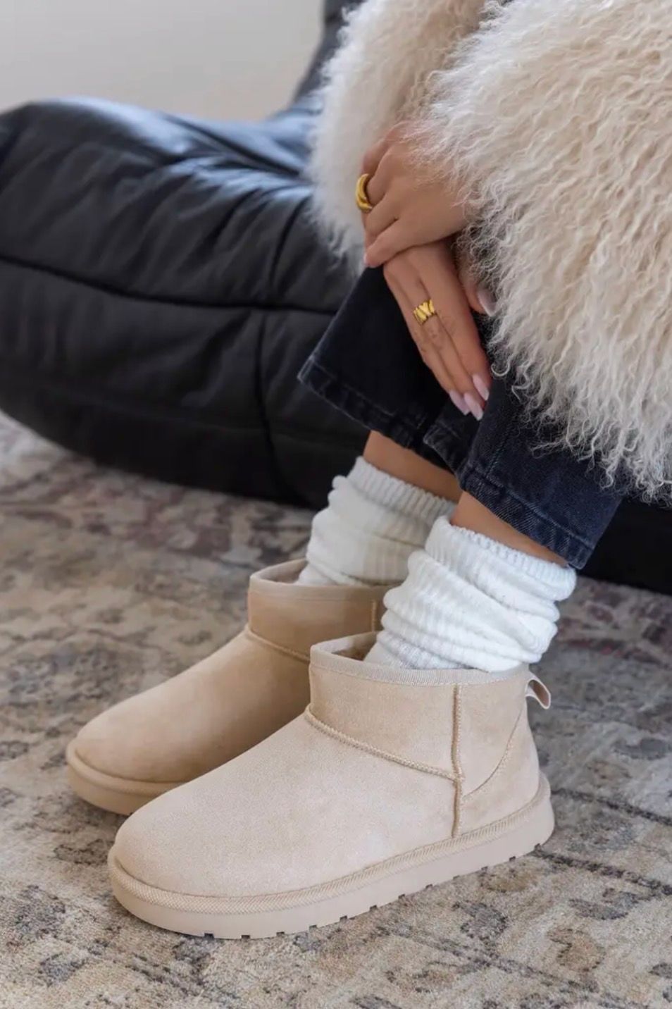 Beige cozy instapboots met warme voering – Comfort &amp; stijl | Infinity Me