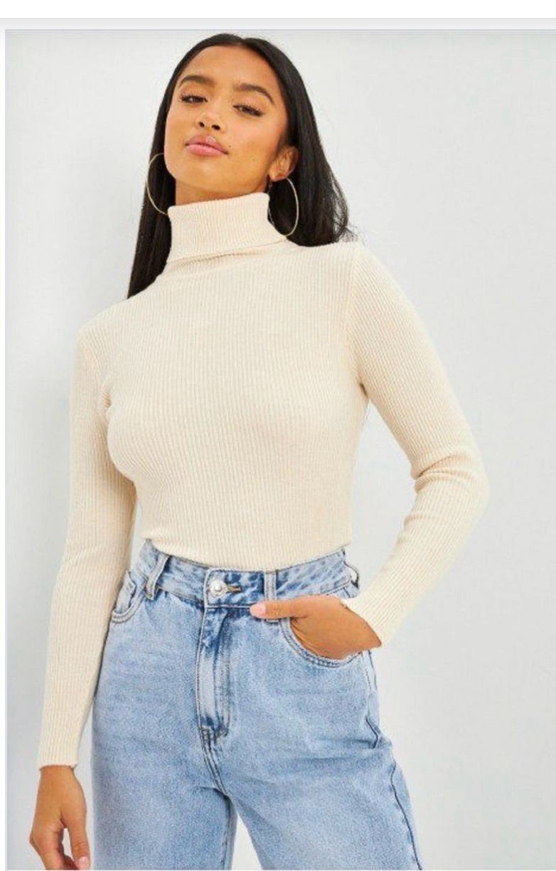 Coltrui Beige - Coltrui Gebroken Wit- Coltrui Taupe Turtle Neck Sweater - Trui met col - coltrui dames