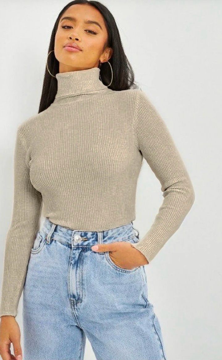 Coltrui Beige - Coltrui Gebroken Wit- Coltrui Taupe Turtle Neck Sweater - Trui met col - coltrui dames