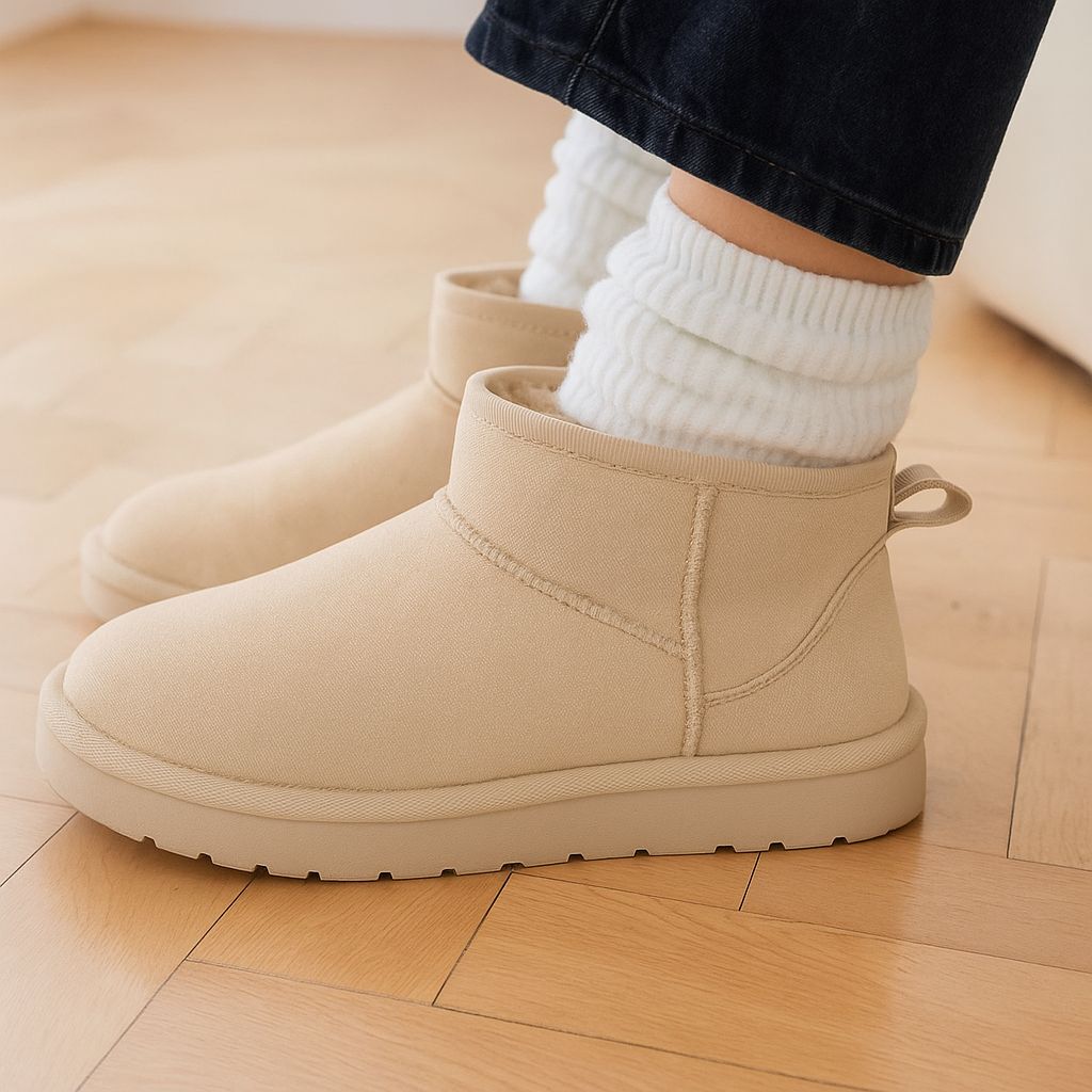 Beige Cozy instapboots met warme voering – Comfort &amp; stijl | Infinity Me