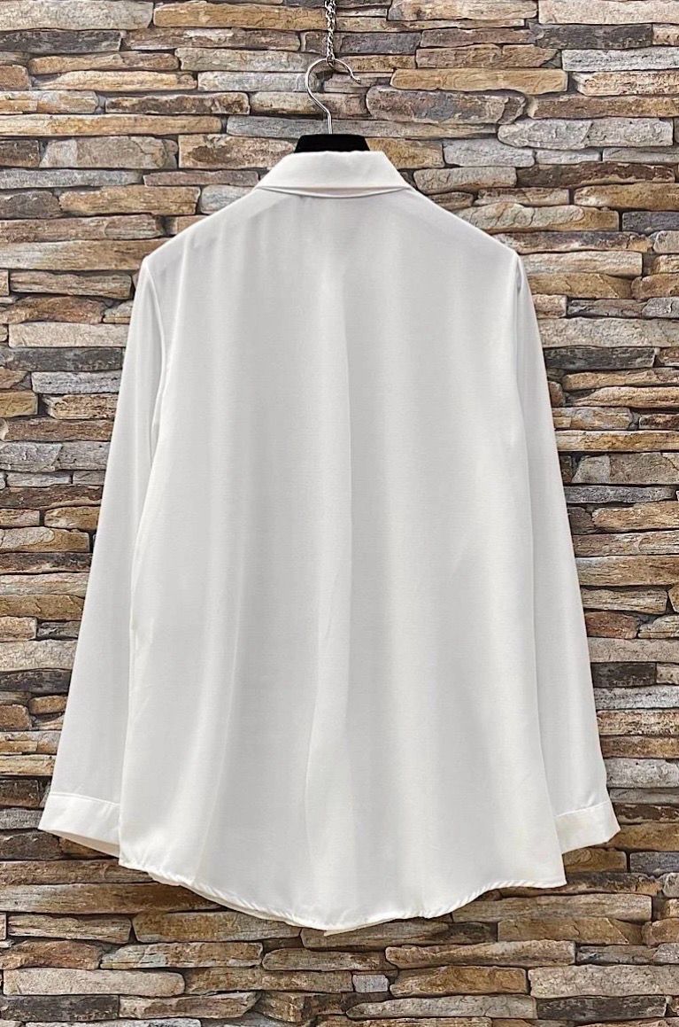 Klassieke Blouse Met Kraag- Romantic Chic Voile. Fluid and Trendy