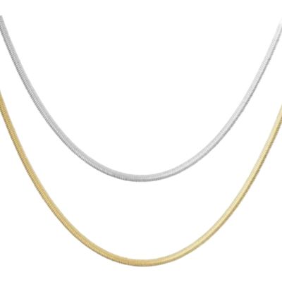 Platte ketting zonder hanger - Stainless Steel ketting - ketting voor vrouwen - Elegante ketting - Feestelijke ketting