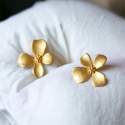 Bloem Knopjes Oorbellen - Oorbel Stekers - Sterling Zilver - Platina Gouden Oorbellen - Zilveren Oorbellen- cadeautip - cadeau voor haar
