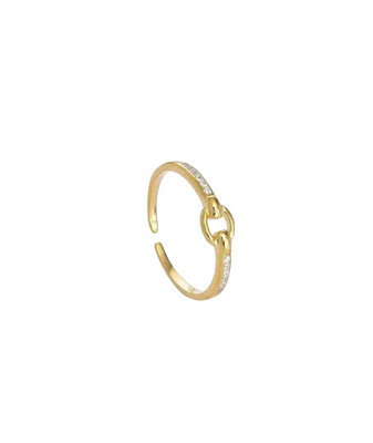 Bonding Ring - Sterling Zilver Ring - platina Goud - Verstelbare Ring - ring Voor Vrouwen - One size Ring