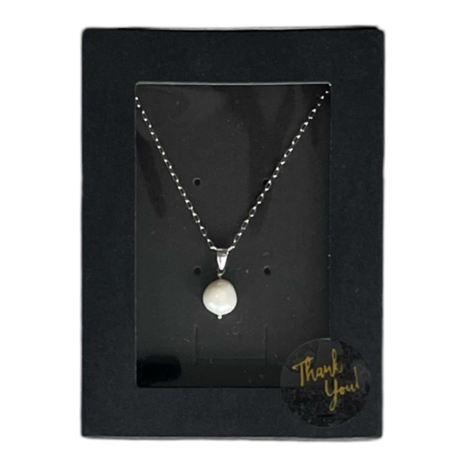 Ketting Met Parel Hanger - Retro Geometric Freshwater Pearl Ketting - Ketting Met Hanger - Zilveren Ketting - Plating White Gold