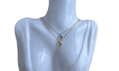 Ketting Met Bloem Hanger - Zilveren Ketting - Platina Goud - Ketting Voor Dames - Ketting Met Hanger Ketting Met Bloem Hanger - Zilveren Ketting - Platina Goud - Ketting Voor Dames - Ketting Met Hanger