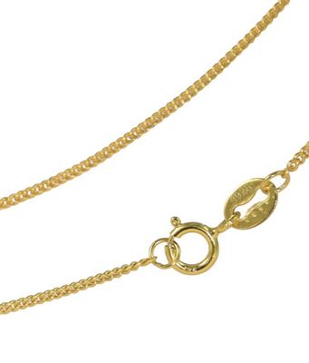 Curb Ketting Met kruis Hanger -Ketting met hanger - Sterling Zilver - Gold Plated - Cadeau tip - Cadeau voor vrouwen