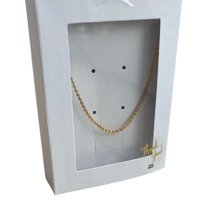 Platte Bolletjes Ketting - Zilveren Ketting - Platina Goud