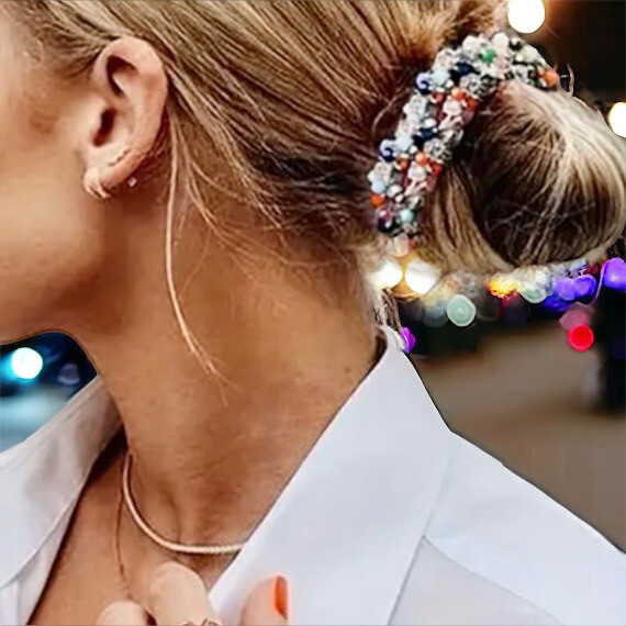 Kristallen Haarbandjes -2 Stuks Mooie Sierlijke Kristallen Haarbandjes - Haar Accessoire Voor Vrouwen - Sier Haarbandjes Voor Meisjes - Juweel Voor Haar
