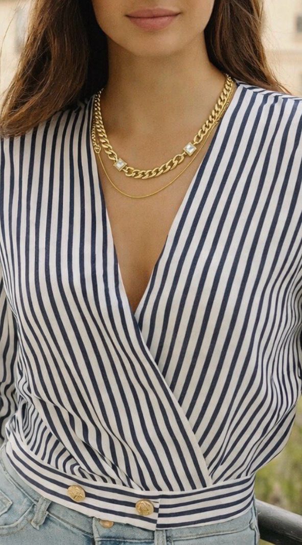 Layered Chain Ketting met Steendetail – Goud- of Zilverkleurig