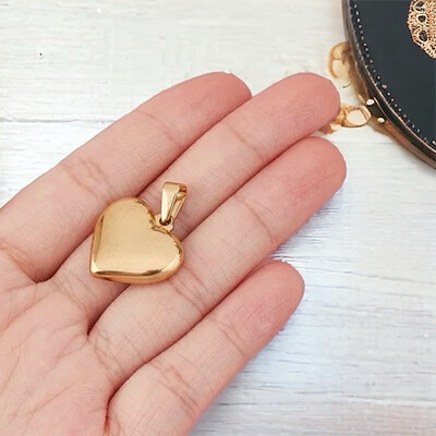 Hart Pendant Goud Stainless Steel Hanger - Hartjes Hanger Voor Ketting Hart Pendant Goud Stainless Steel Hanger - Hartjes Hanger Voor Ketting