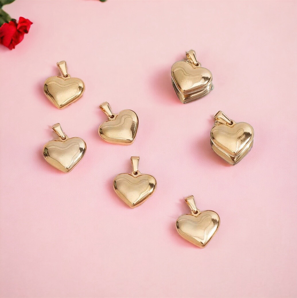 Hart Pendant Goud Stainless Steel Hanger - Hartjes Hanger Voor Ketting