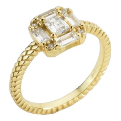 Ring Met Vierkante Steen Ring Met Vierkante Steen