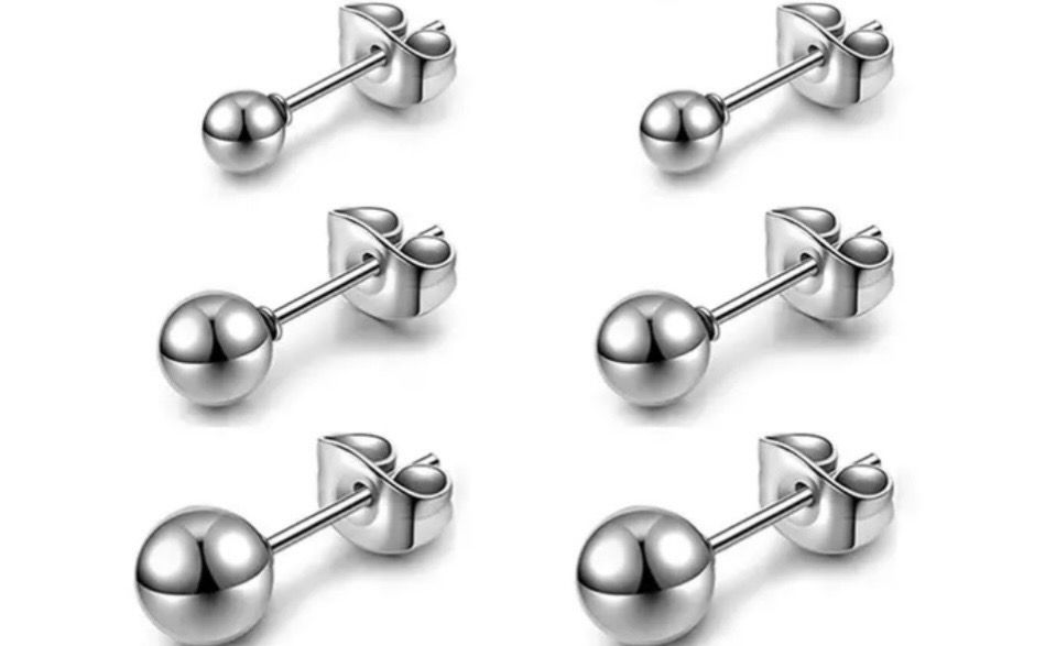 Kleine Bolletjes Oorbellen - Bolletjes Stud Oorbellen Zilverkleurig Stainless Steel