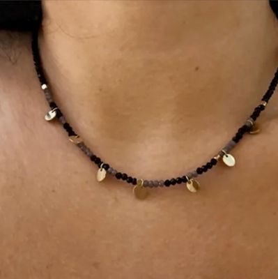 Edelsteen Ketting Voor Vrouwen - Stainless steel Ketting - platina gouden Ketting - edelsteen ketting