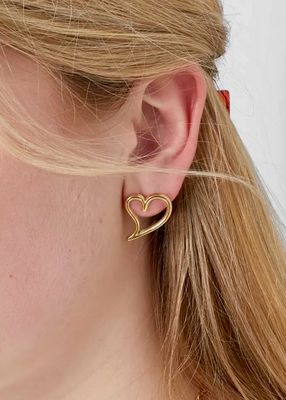 Open Hart Oorbellen - Oorbel Stekers - Stainless Steel Oorbellen - Nikkelvrij Oorbellen - Cadeau Tip - Cadeau Voor Haar