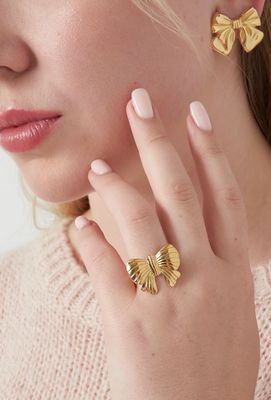 One Size Open Ring Met Strik