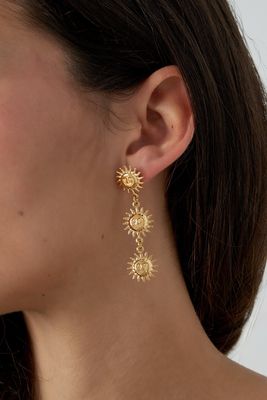 Hang Oorbellen Sunny Day - Stainless Steel Oorbellen - Lange Oorbellen - Oorbellen Voor Vrouwen - Cadeau Tip
