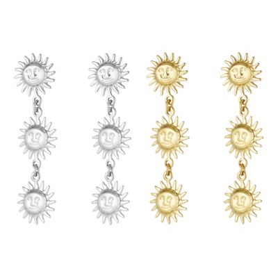 Hang Oorbellen Sunny Day - Stainless Steel Oorbellen - Lange Oorbellen - Oorbellen Voor Vrouwen - Cadeau Tip