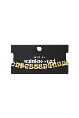 Stainless steel damesarmband goudkleurig – Hypoallergeen &amp; Waterbestendig”
