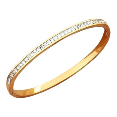 Stainless Steel Bangle Met Steentjes