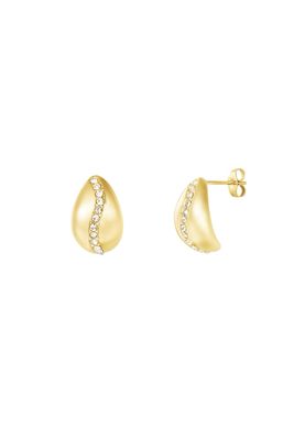 Druppel Oorbellen Met Steentjes - Stainless Steel Oorbellen - Nikkelvrij Oorbellen - Cadeau tip Druppel Oorbellen Met Steentjes - Stainless Steel Oorbellen - Nikkelvrij Oorbellen - Cadeau tip