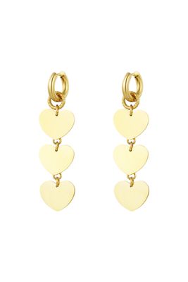 Triple Lover Earrings- Hang Oorbellen  - Lange Oorbellen