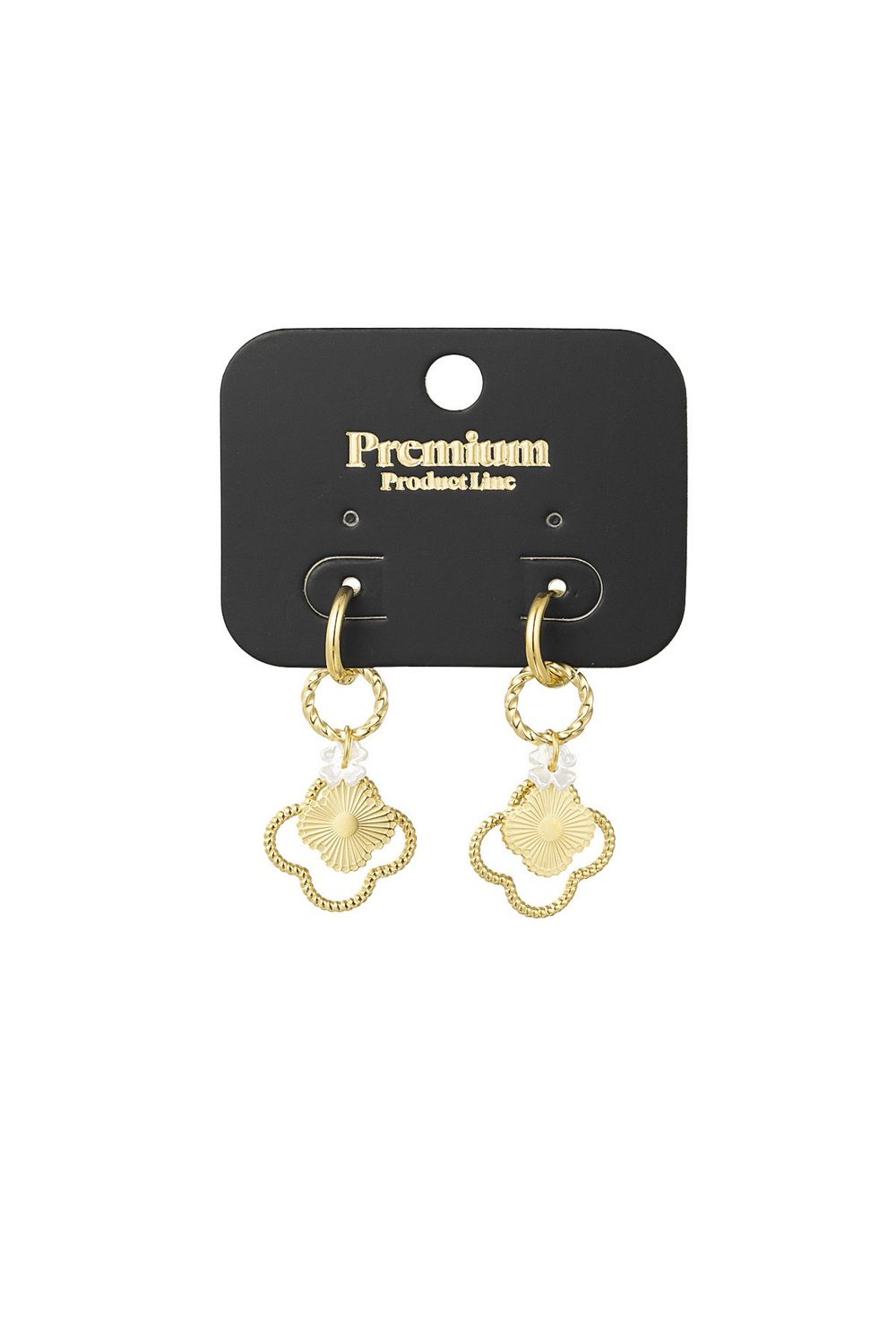 Clover Dream Earrings - Lange Oorbellen - Stainless steel Oorbellen- Oorbellen Voor Vrouwen - Lange Ring Oorbellen
