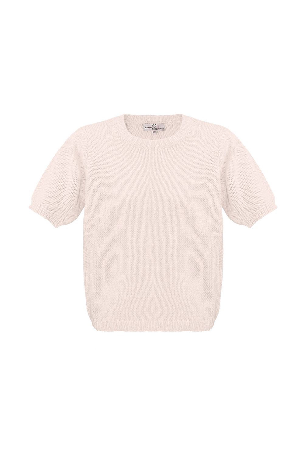 T Shirt Met Pof Mouwen - Knitted Trui Met Korte Mouwen