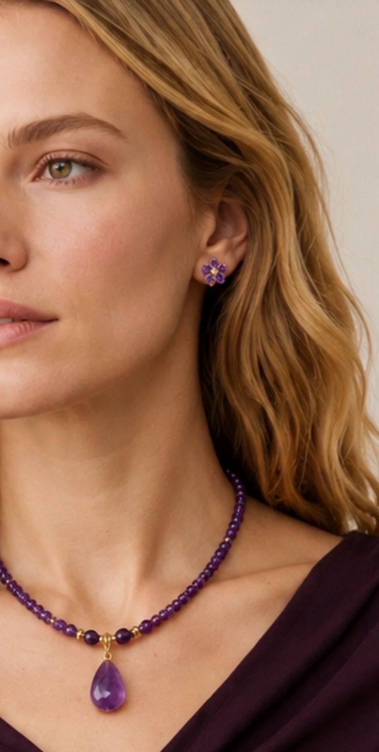 Lavender Bloom Oorstekers – 316 Stainless Steel