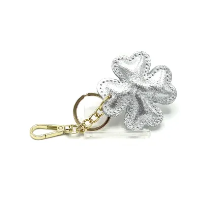 Bicolor gelamineerde lederen sleutelhanger,
