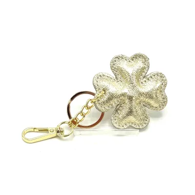 Bicolor gelamineerde lederen sleutelhanger,