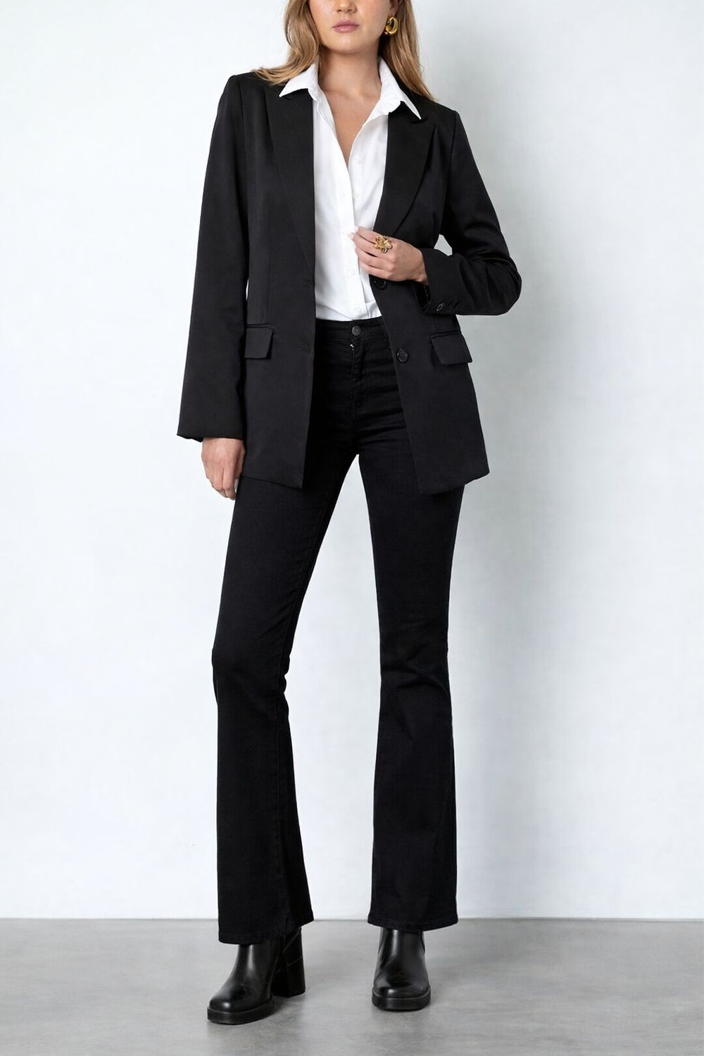 Flared jeans Zwart- Zwarte Broek - Zwarte Jeans Voor Dames