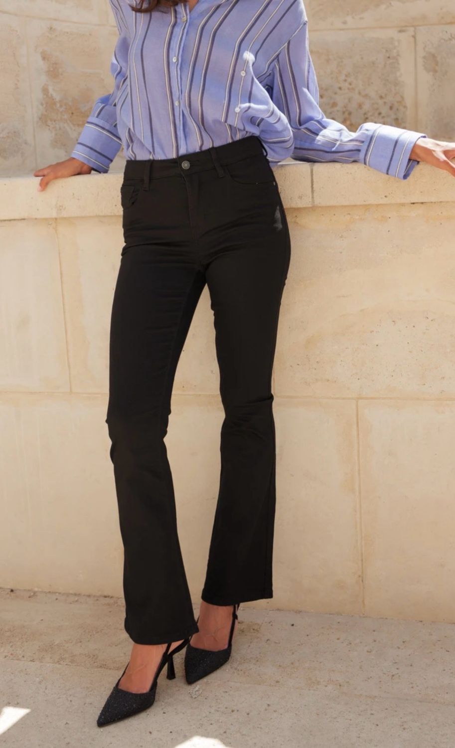 Flared jeans Zwart- Zwarte Broek - Zwarte Jeans Voor Dames