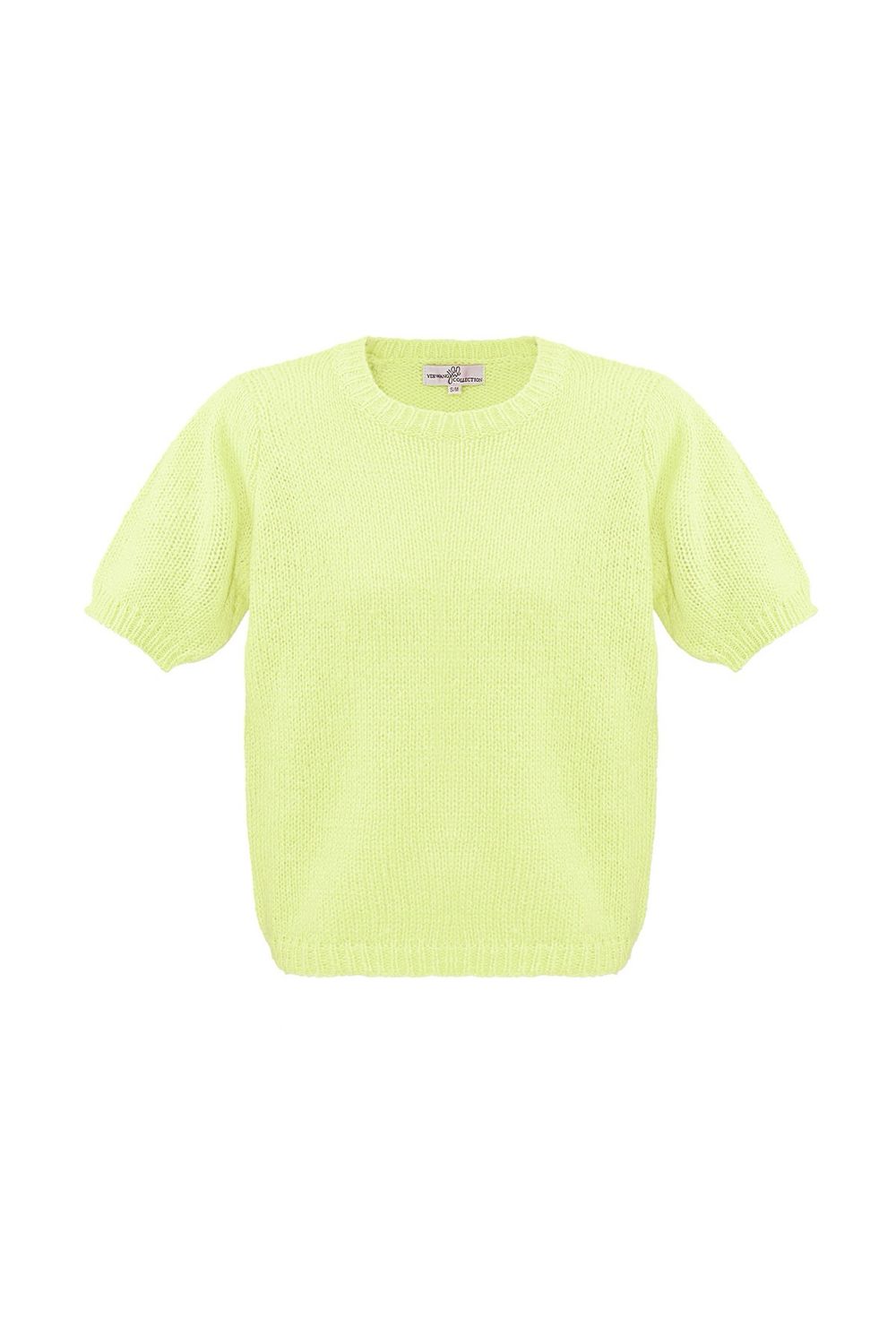 T Shirt Met Pof Mouwen - Knitted Trui Met Korte Mouwen