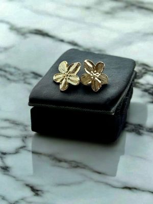 Stainless Steel Bloem Knoppen - Grote Bloem Oorbellen