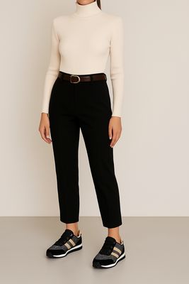 Klassieke geklede mid Waist broek- driekwart costume broek voor dames