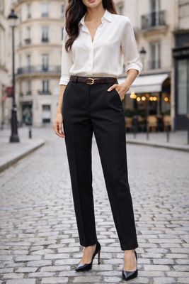 Klassieke geklede mid Waist broek- driekwart costume broek voor dames