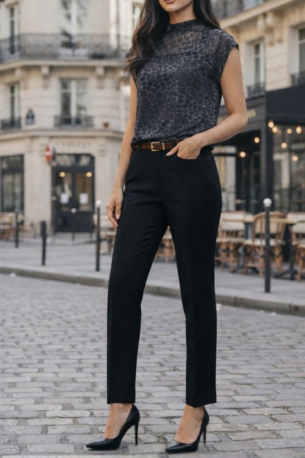 Klassieke geklede mid Waist broek- driekwart costume broek voor dames