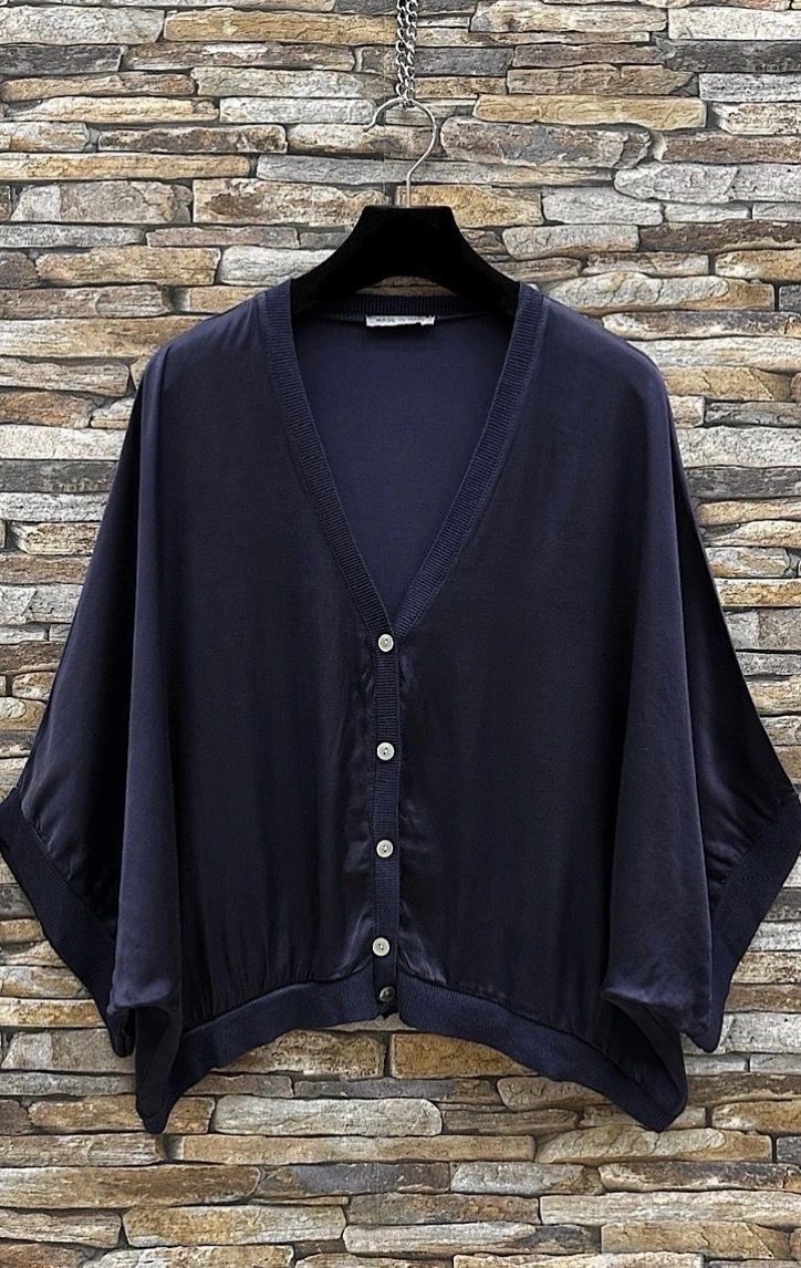 Korte GILET Voor Danes- Satin Look Kimono Gilet