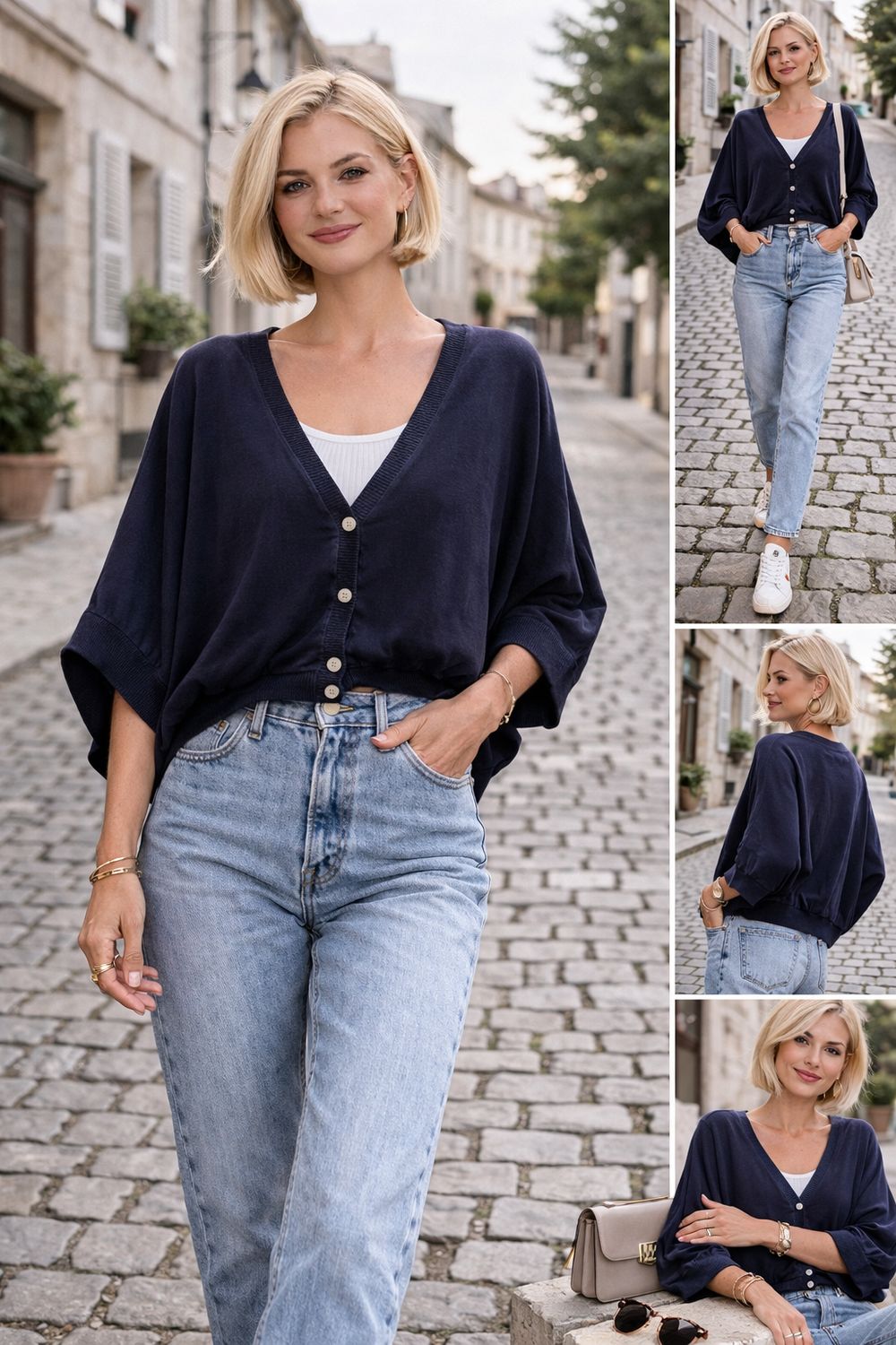 Korte GILET Voor Danes- Satin Look Kimono Gilet