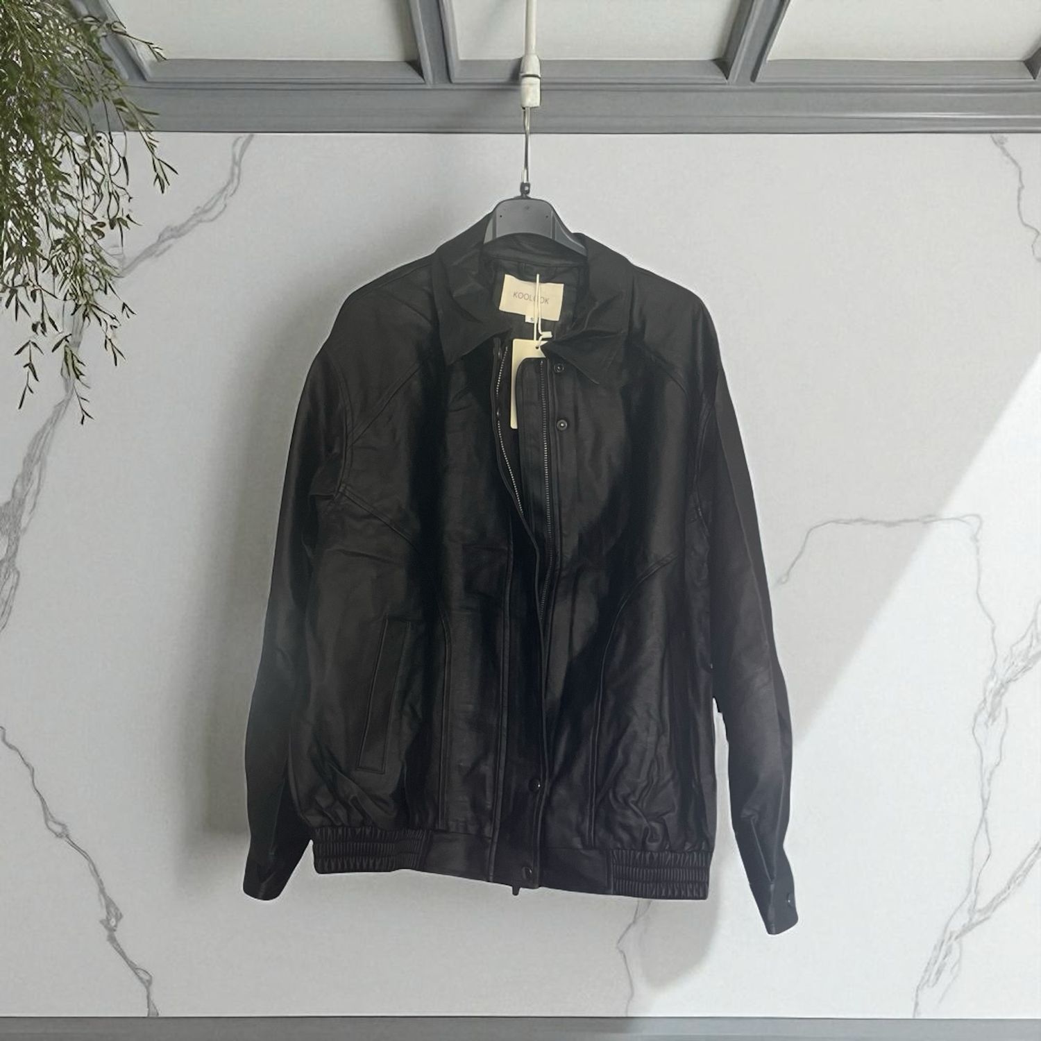 Faux leather Oversized Unisex bomber jacket- Namaakleder Tussenjas Herfst/ Winter