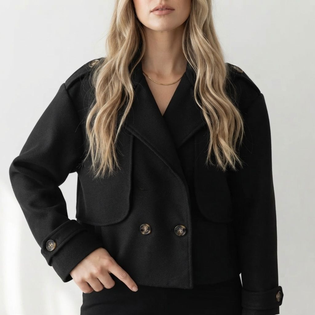 Modern cropped jacket dames – Elegant jasje met voering