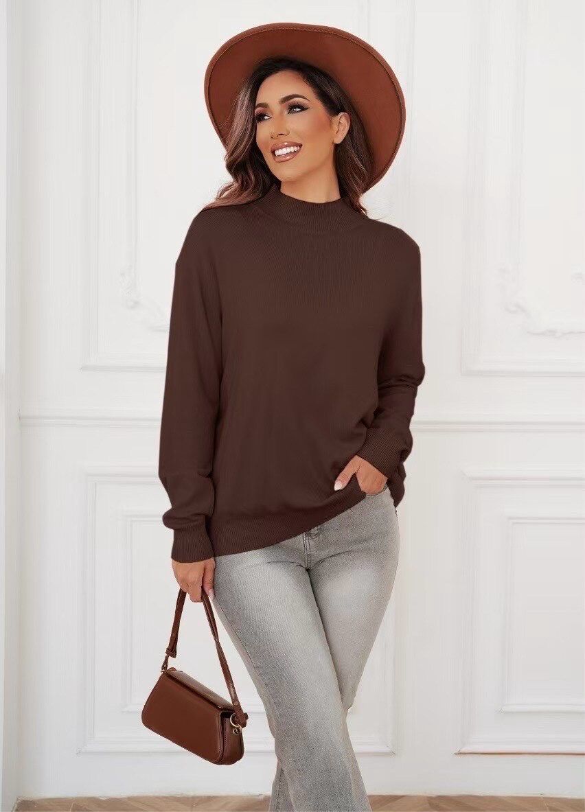 One Size Zachte Lichte Ronde Nek Basic Sweater Voor Dames