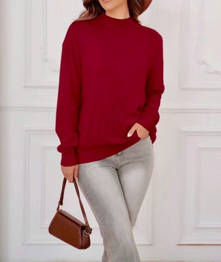 One Size Zachte Lichte Ronde Nek Basic Sweater Voor Dames