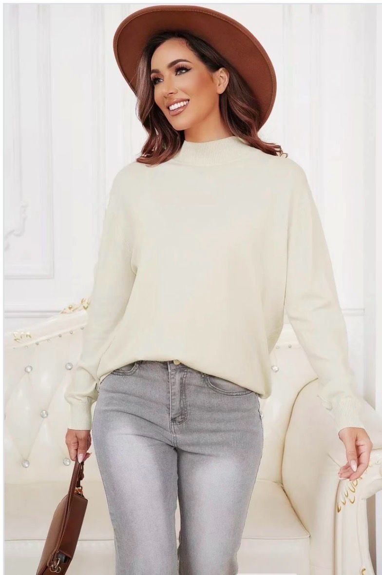 One Size Zachte Lichte Ronde Nek Basic Sweater Voor Dames