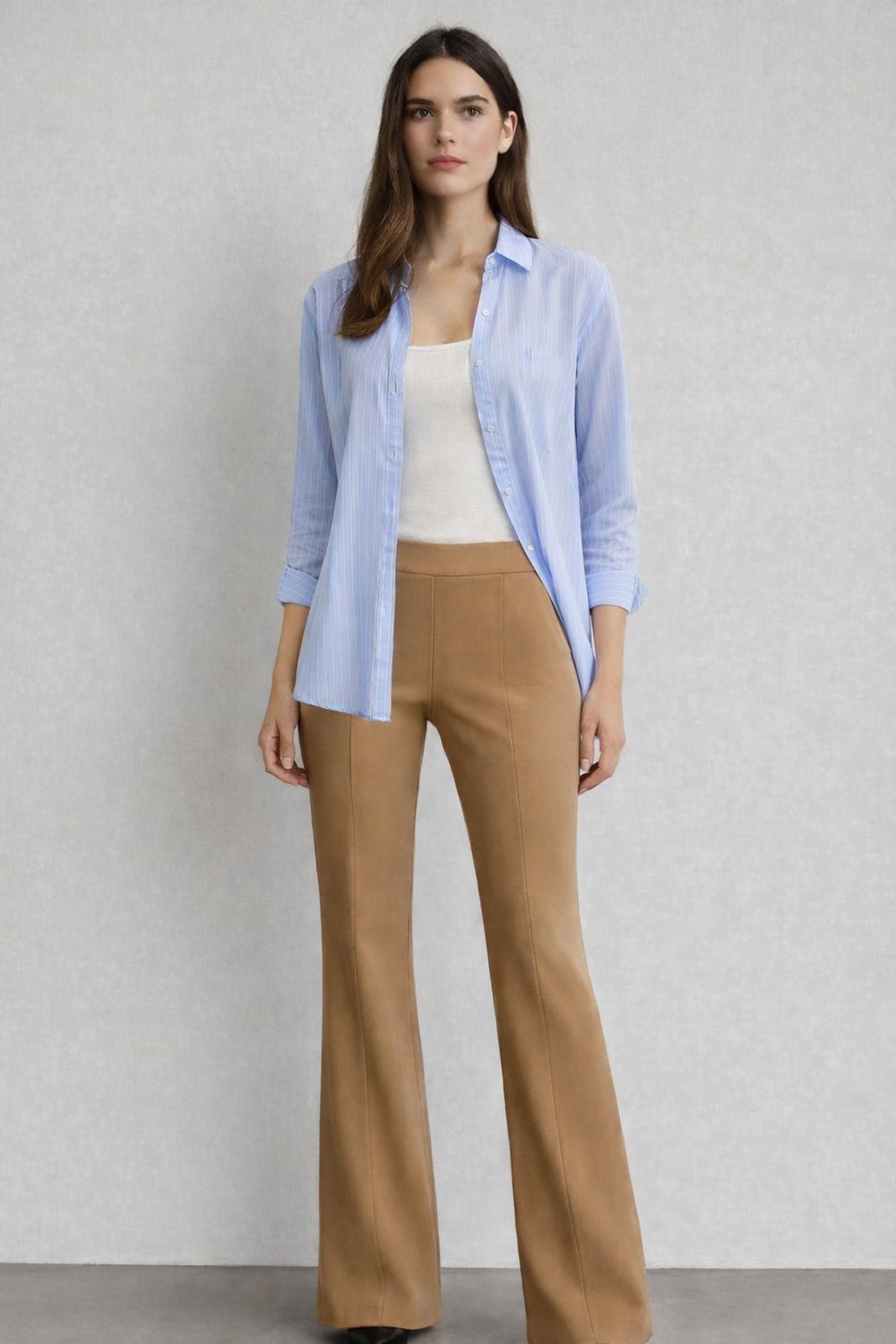 Hoge taille Flared stretch broek voor dames