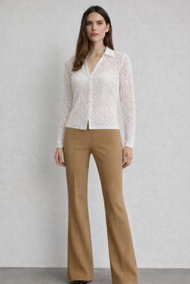 Hoge taille Flared stretch broek voor dames